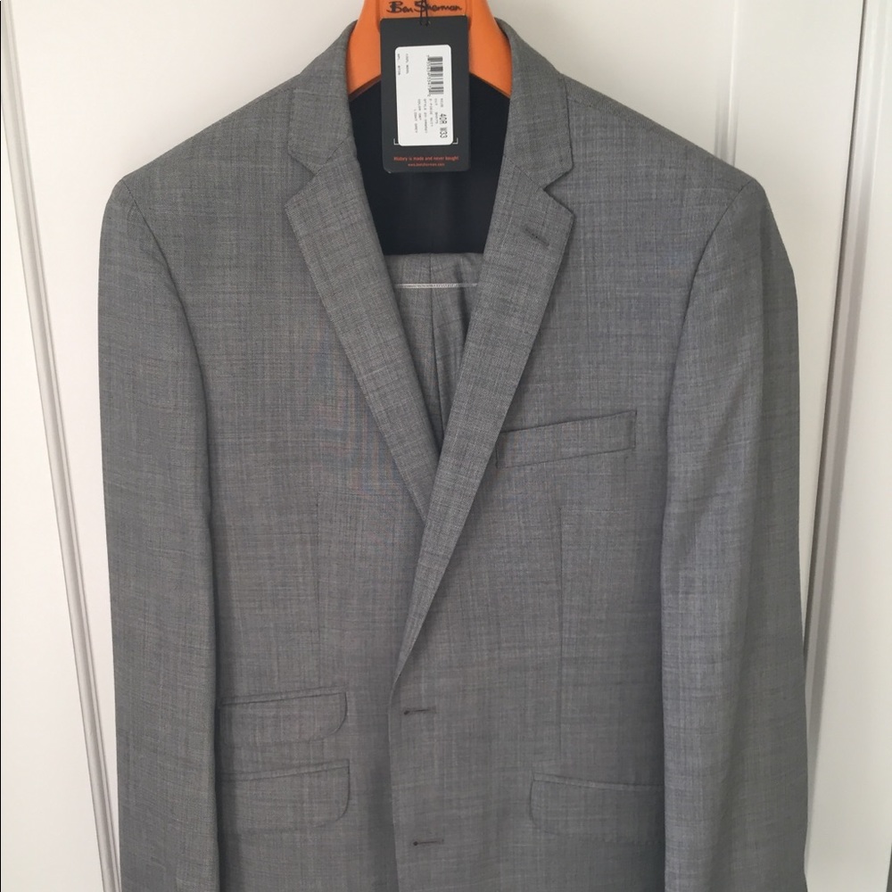 Ben Sherman Kings Slim Fit Grey Suit Size 40R 33W